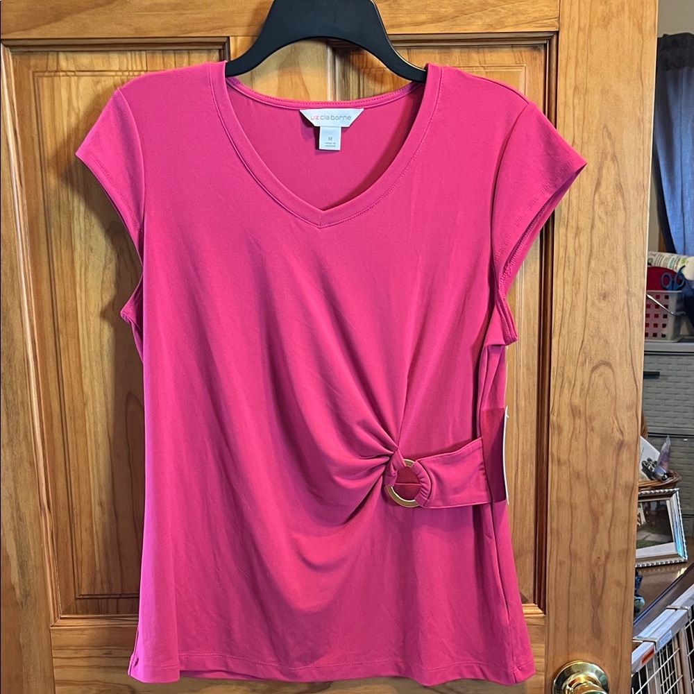 Liz Claiborne Pink Short Sleeve Top